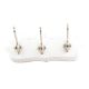 White Silver Small Wall Wooden Iron Hooks